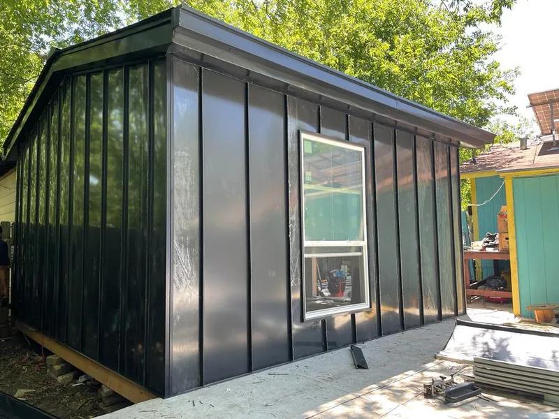 Black standing seam metal wall panels for Metal Roof Installation in Kankakee